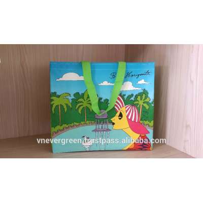 Eco Friendly Custom Printed Reusable Promotional Grocery Shopping Bag Made In Vietnam